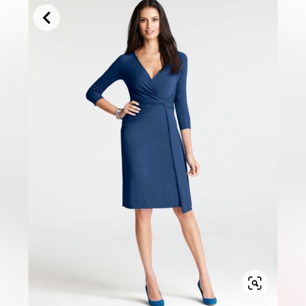 Ann Taylor Knit Jersey Side Twist Dress